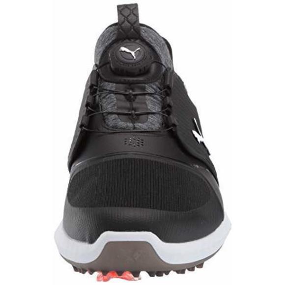 PUMA GOLF MEN'S IGNITE PWRADAPT CAGED DISC GOLF SHOE, PUMA BLACK-PUMA SILVE - Picture 3 of 6